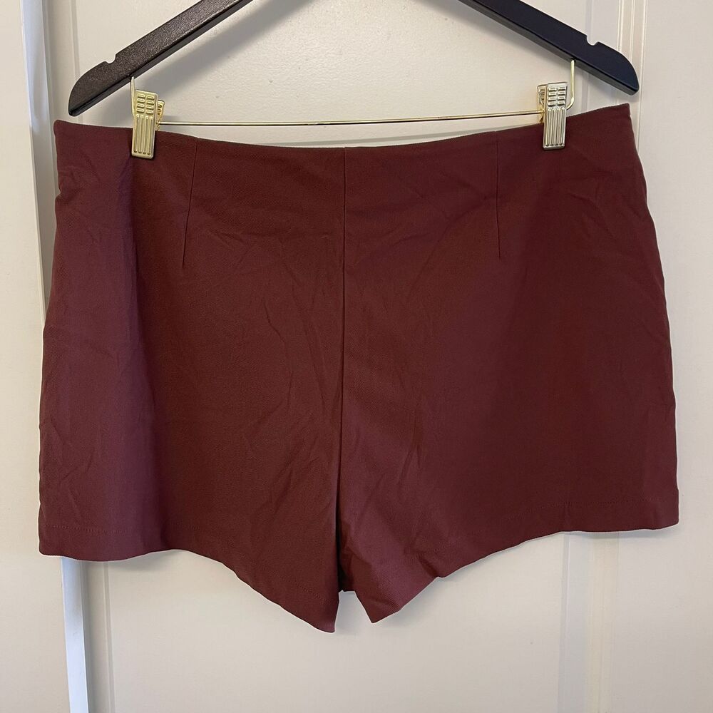 NWT Wild Fable Brown High Waisted Shorts XL Extra Large Tailored A-Line - Picture 3 of 8